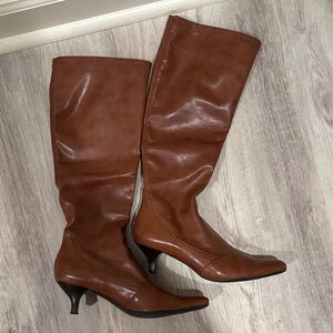 Franco Sarto Tan Leather Heeled Boots